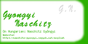 gyongyi naschitz business card